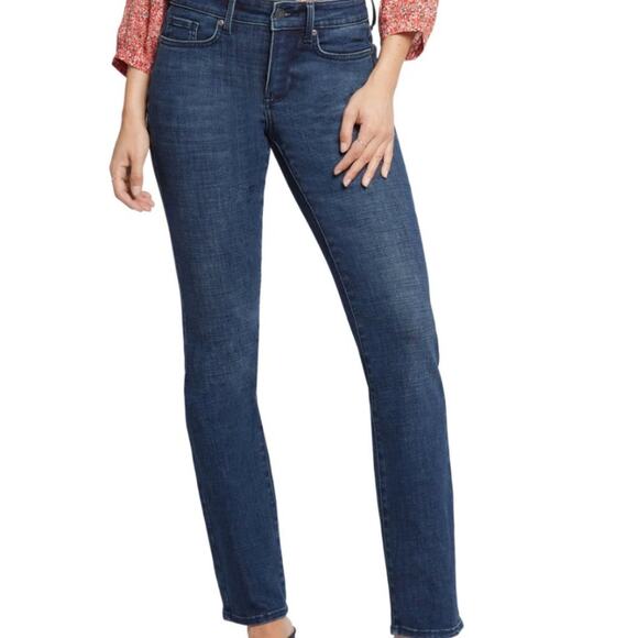 NYDJ Marilyn Straight Medium Wash Jeans Size 10 - Picture 1 of 8